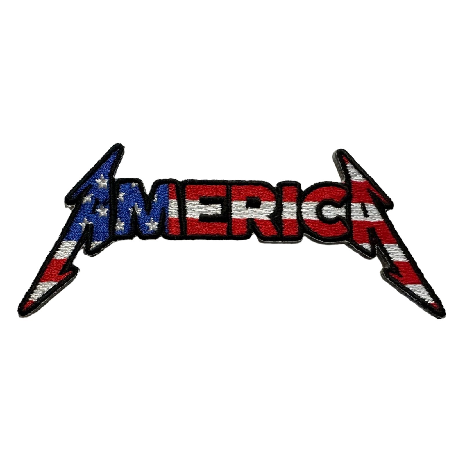 USA American Flag Embroidered Iron On Patch - Patriotic America US 90-C
