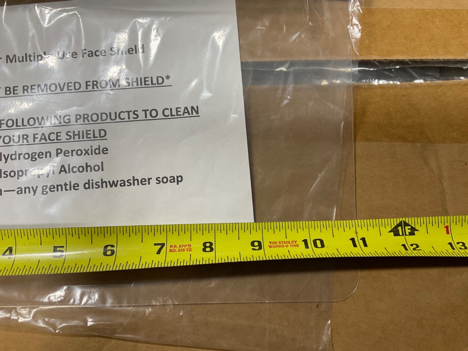 24 Face Shields Single or Multiple Use, Washable Size 11” X 8” NEW