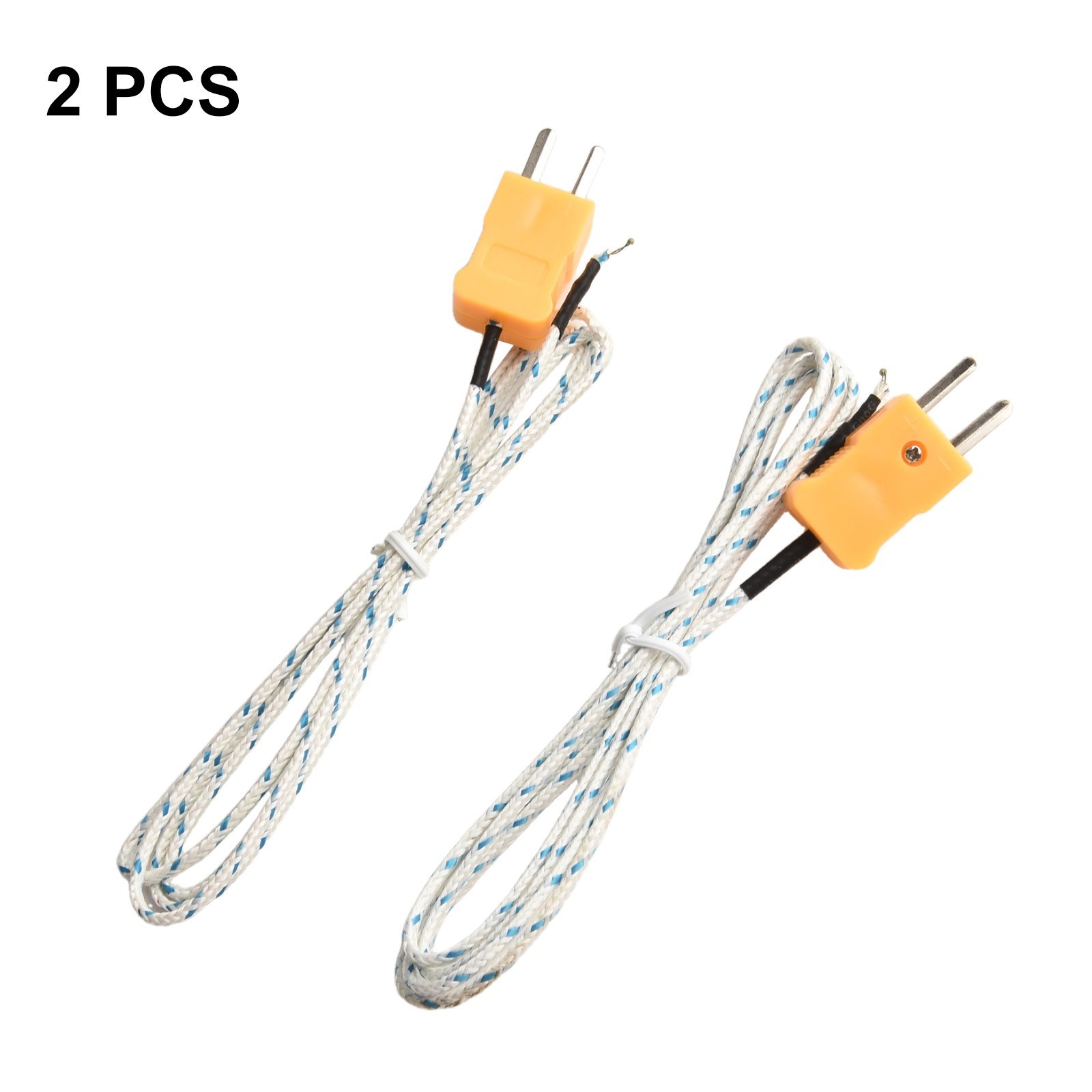 2pcs K type temperature probe high temperature temperature test 1 meter