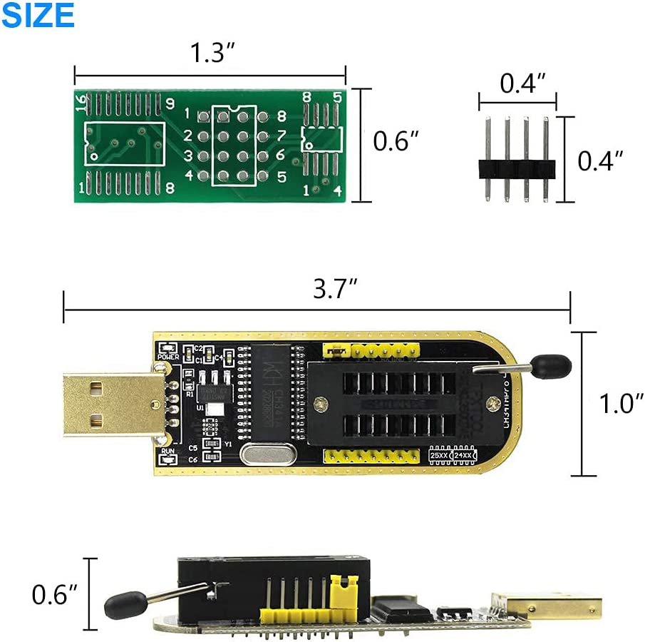 USB Programmer CH341A Series Burner Chip 24 EEPROM BIOS Writer 25 SPI Flash +...