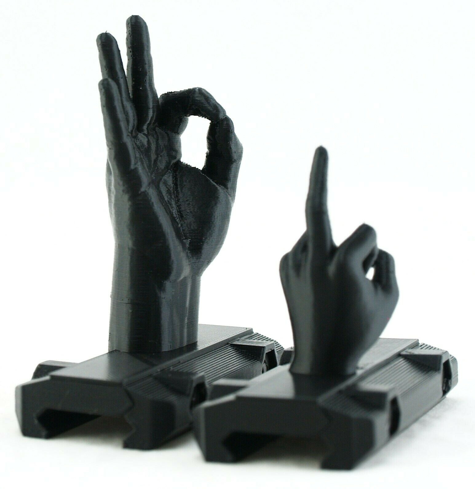 Flip Off Gun Sights Picatinny Rail BUIS OK You Looked Novelty Black Made in USA