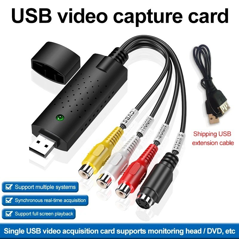 USB 2.0 Audio Video VHS to DVD VCR PC HDD Converter Adapter Digital Capture Card