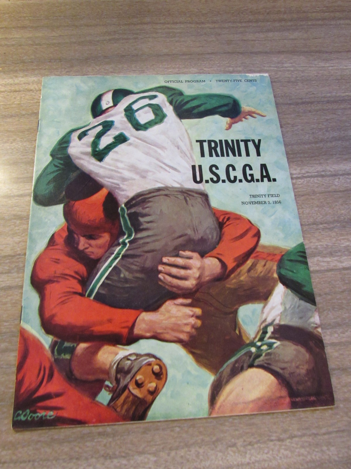 1956 Football Program Trinity Hilltoppers vs. US Coast Guard READ