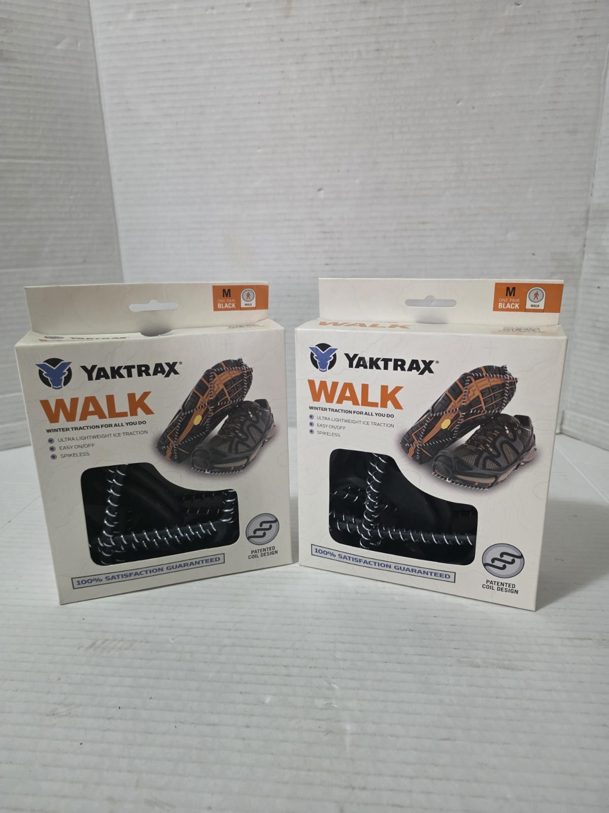 Yaktrax Walk Ice Traction Device Black Medium Ultra Lightweight Spikeless Coil