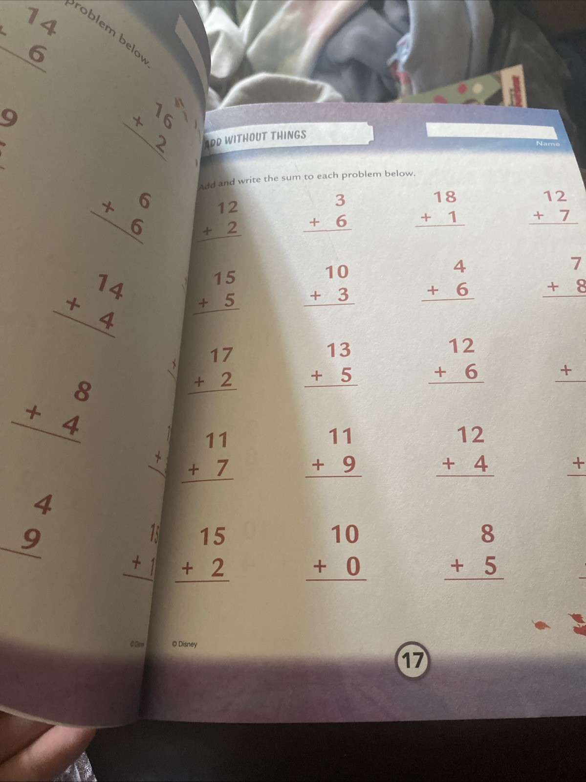 Disney Frozen 2 Addition Learning Workbook