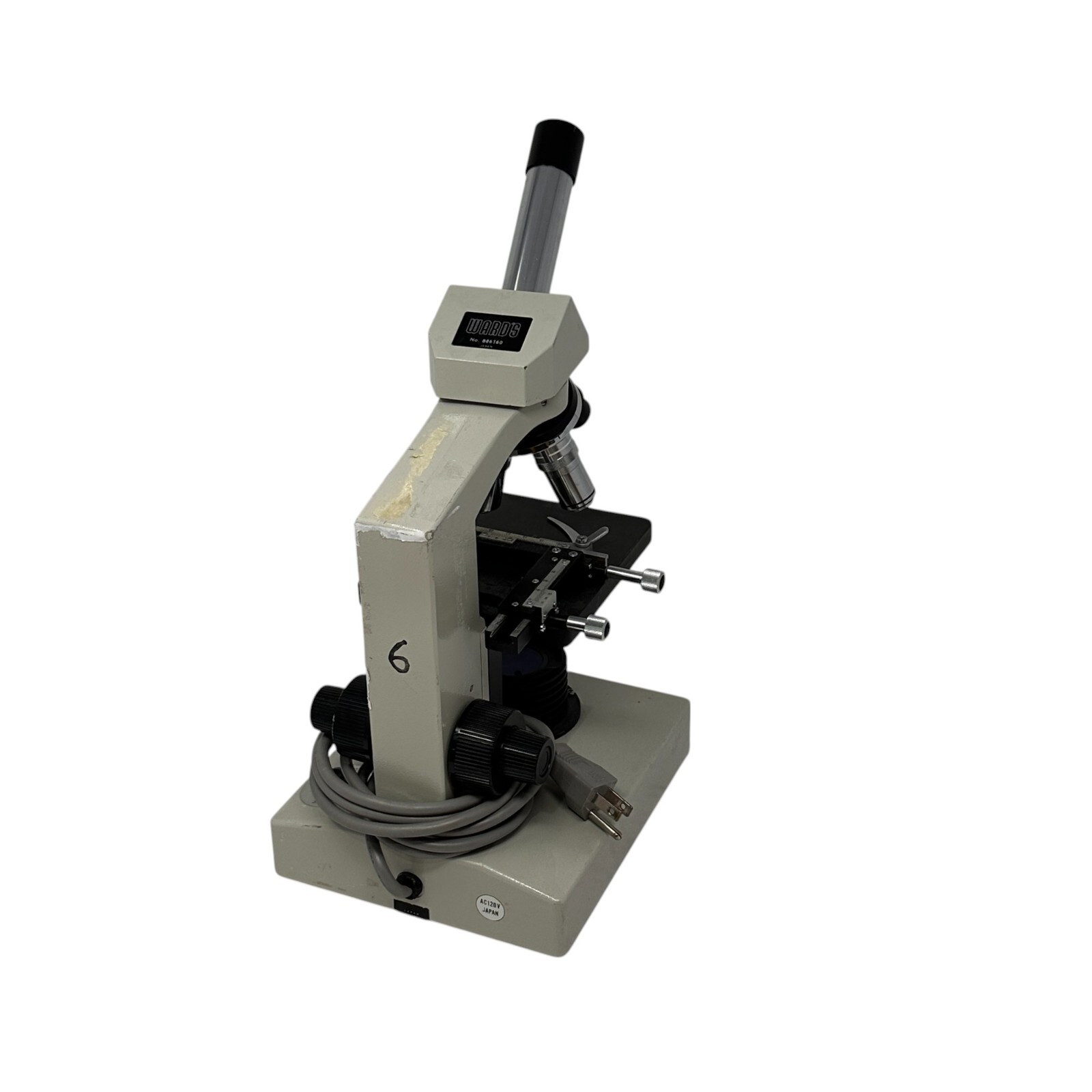 Ward's HVS-20 Monocular Compound Microscope 4 Objective Lenses Lab Scope