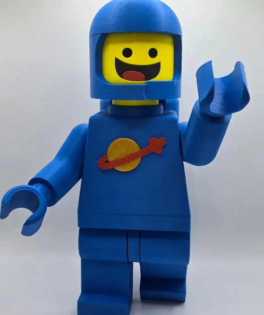 3D Printed LEGO Inspired -BENNY SPACEMAN 9" FIGURE