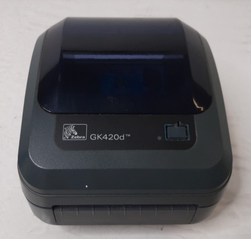 Zebra GK420d Thermal Label Printer - Ethernet/USB - Power Tested - No AC Adapter