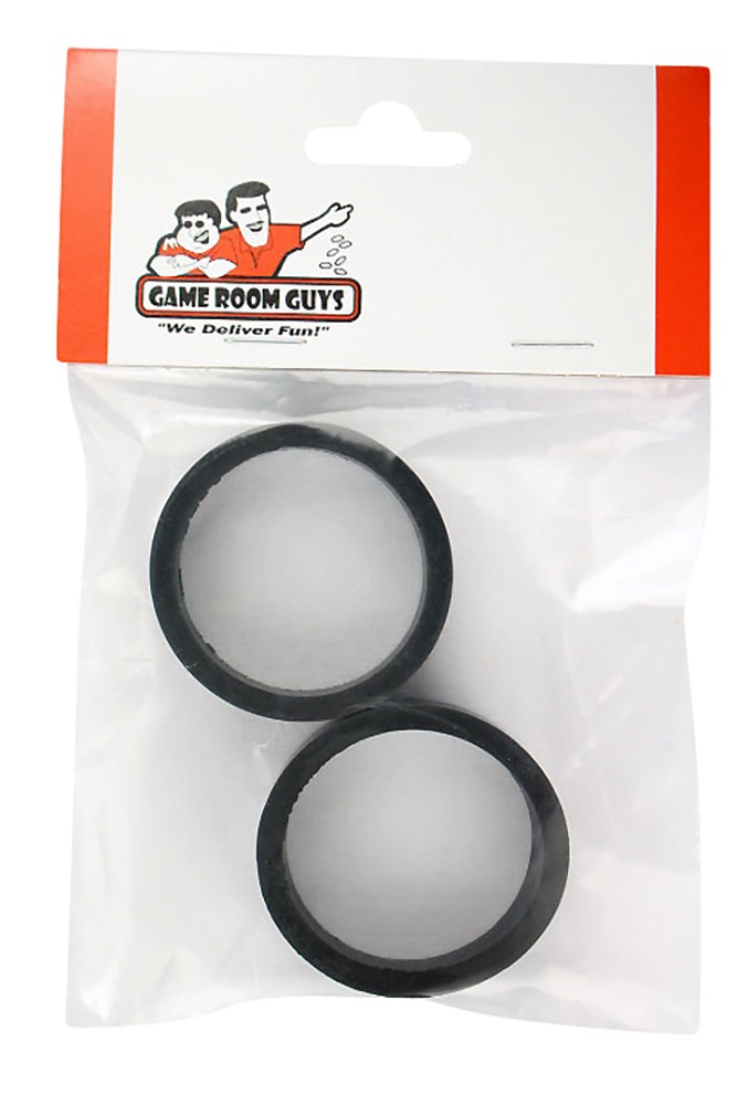 Pinball Machine Flipper Rubber - Black - 1-1/2" X 1/2" - Set of 2