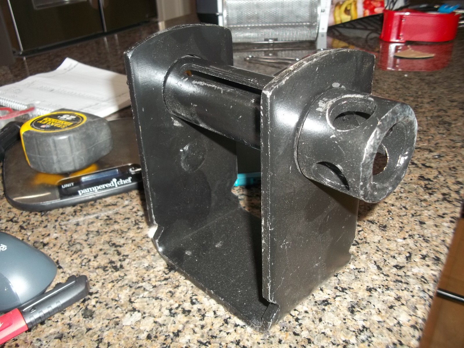 1- Weld On Winch 4" Strap Binder Flatbed  Trailer Tie Down Cargo Bottom Mount