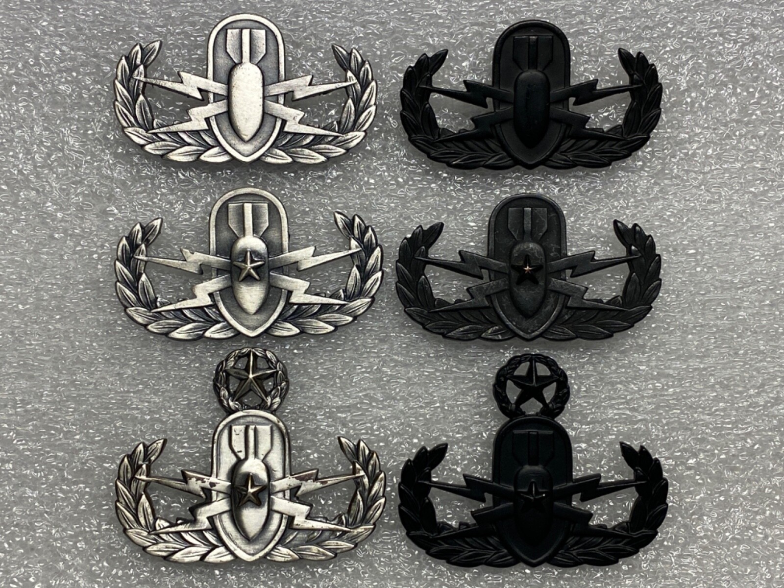 U.S. MILITARY, EXPLOSIVE ORDNANCE DISPOSAL, BADGES, GROUPING OF SIX