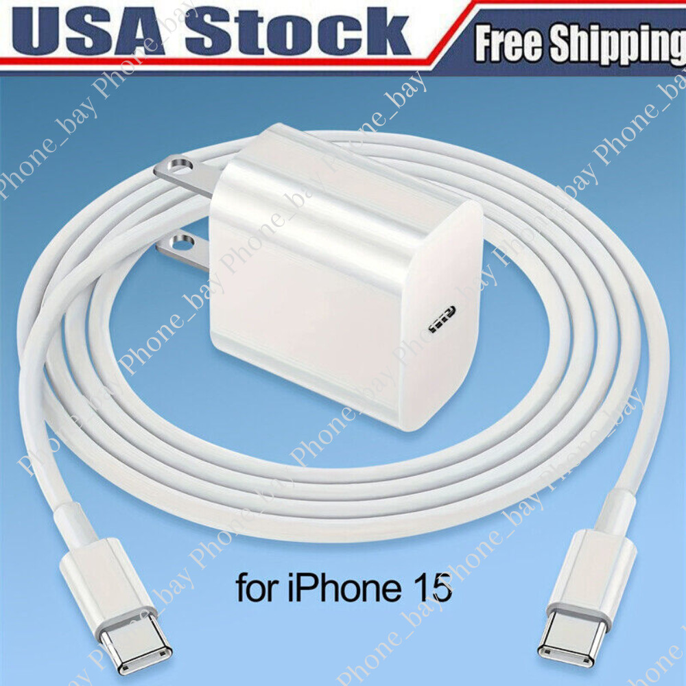 New For iPhone 15 Pro Max Plus iPad Samsung 20W USB-C Fast Charger Type C Cord