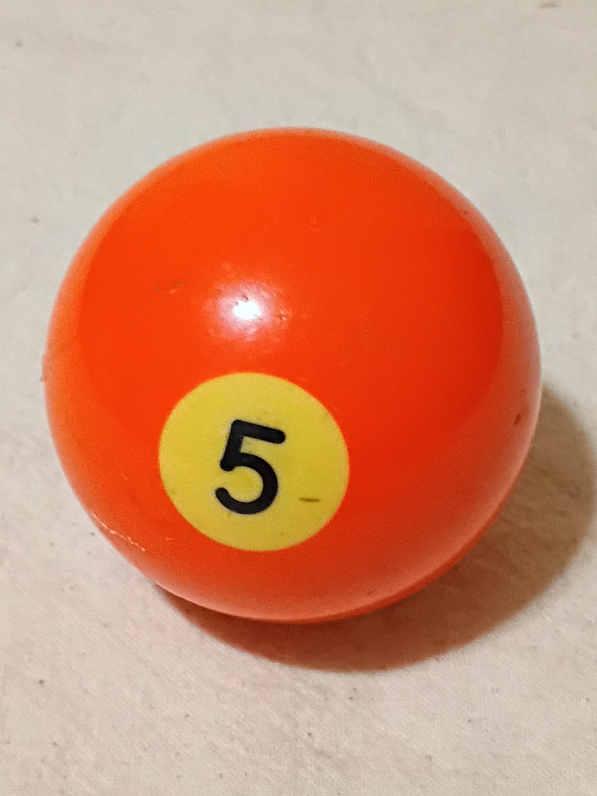Vintage No. 5 Orange Billiard Replacement Ball 0075 G1