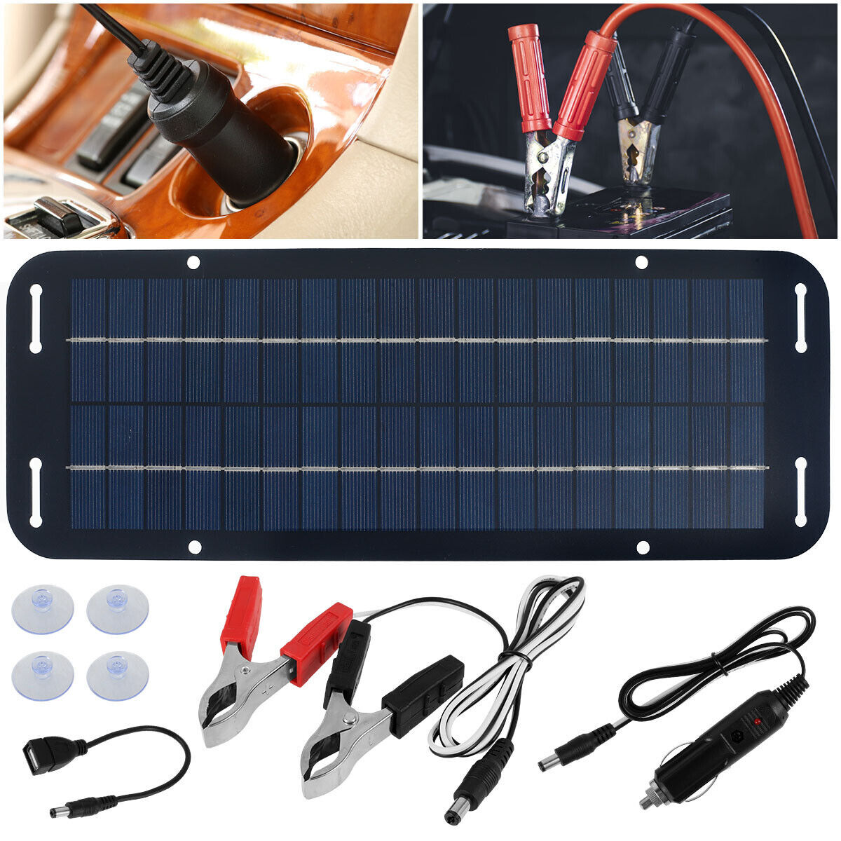 30W Solar Charger Kit - 12V Car/RV/Boat/Battery Power with Portable Solar Panel