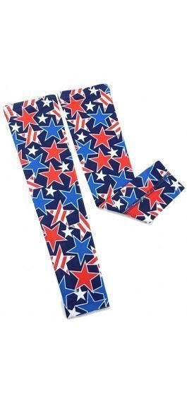 Star Studded Patriotic Compression Protective Arm Sleeve, Size - Small - Qty 4