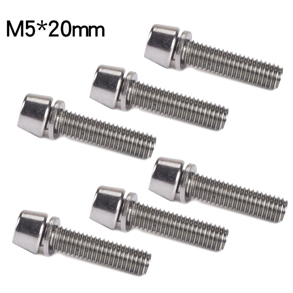 6 PCS Bolts MTB Stem Screws M5/M6 Road Bike Cycle Parts High-precision Steel