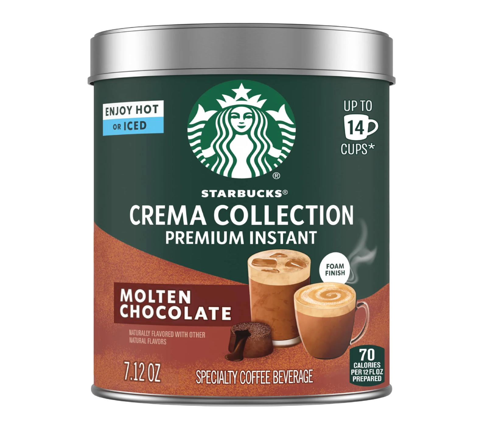 Starbucks CremaCollectionPremium Instant Molten Chocolate Flavored Coffee, 7.12