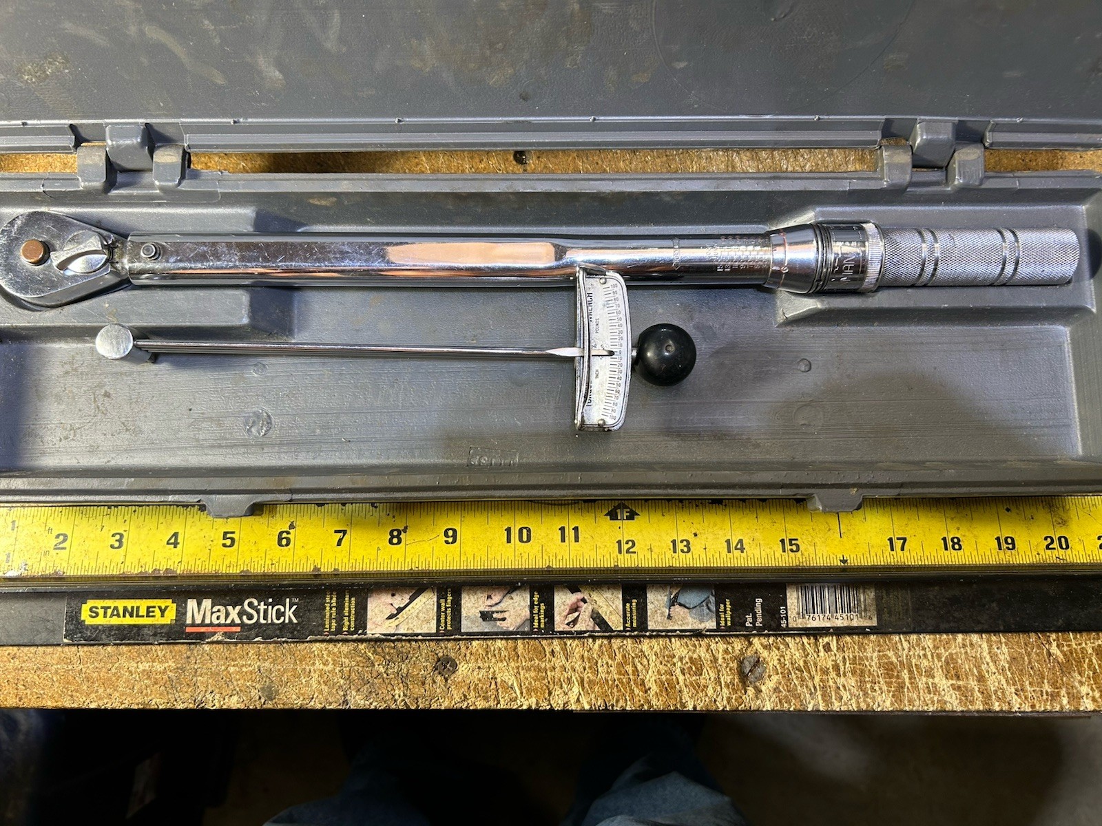 Lot 2 Vtg Craftsman 1/2" Dr 44443 & OTC 3/8” Dr DR100-1 Inch Pounds Torque Wrenc