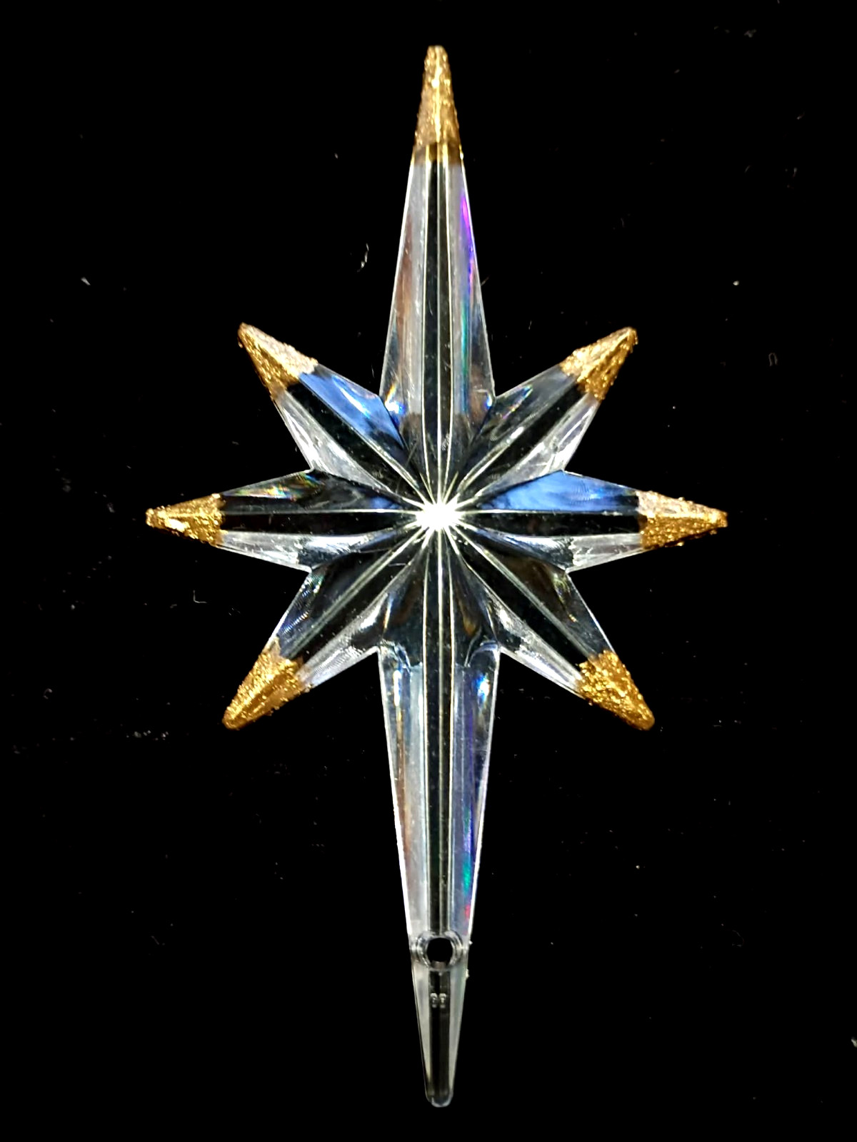Lg Gold Tip "Star of Bethlehem" Topper for Ceramic Christmas Tree Lights Bulbs