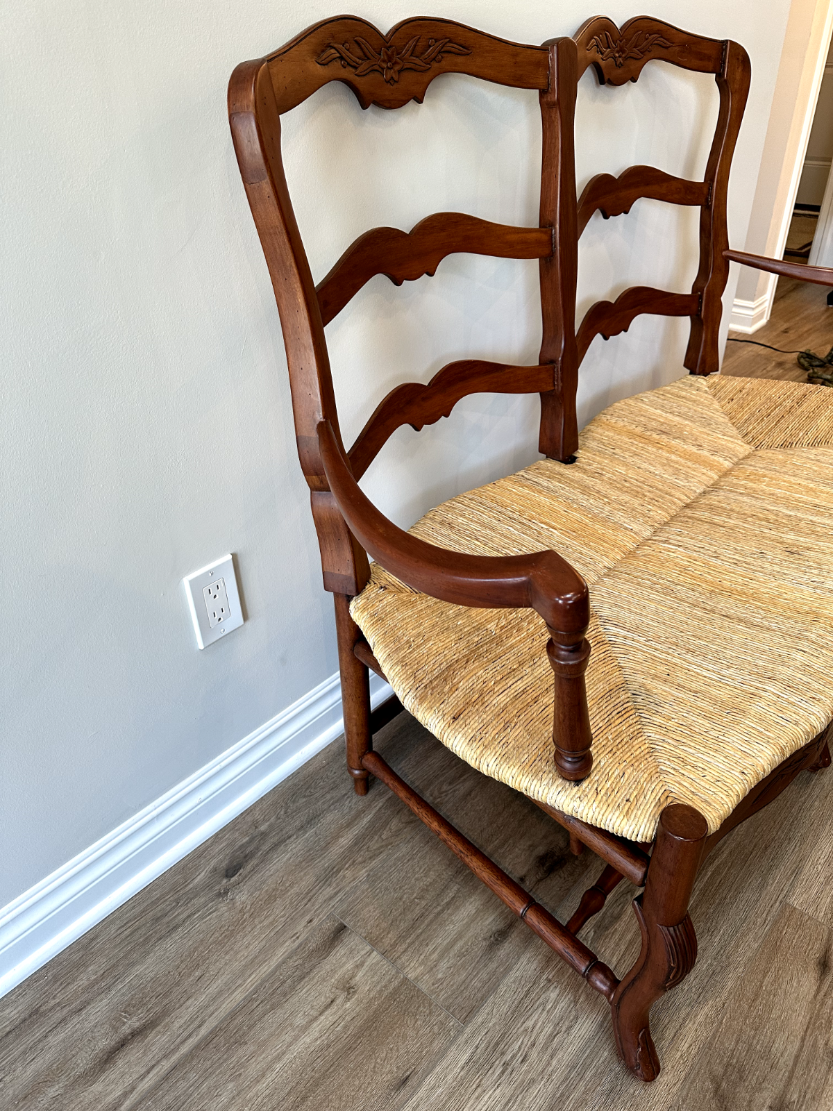 Pierre Deux Louis XV Rush Settee – Made in the Philippines