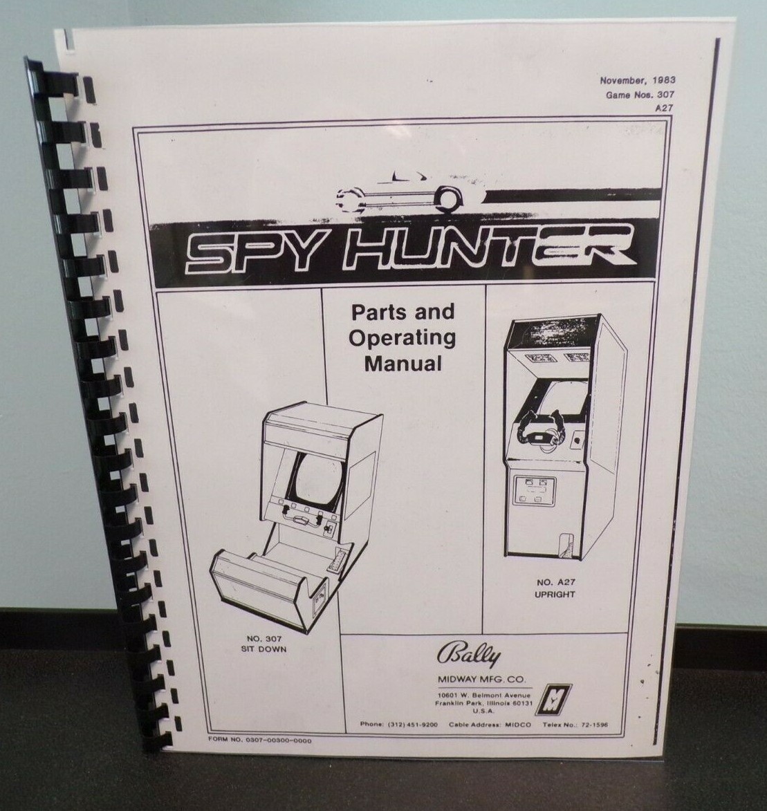 Bally -  Arcade -  Spy Hunter Operation and service Manual 1983 59 pages