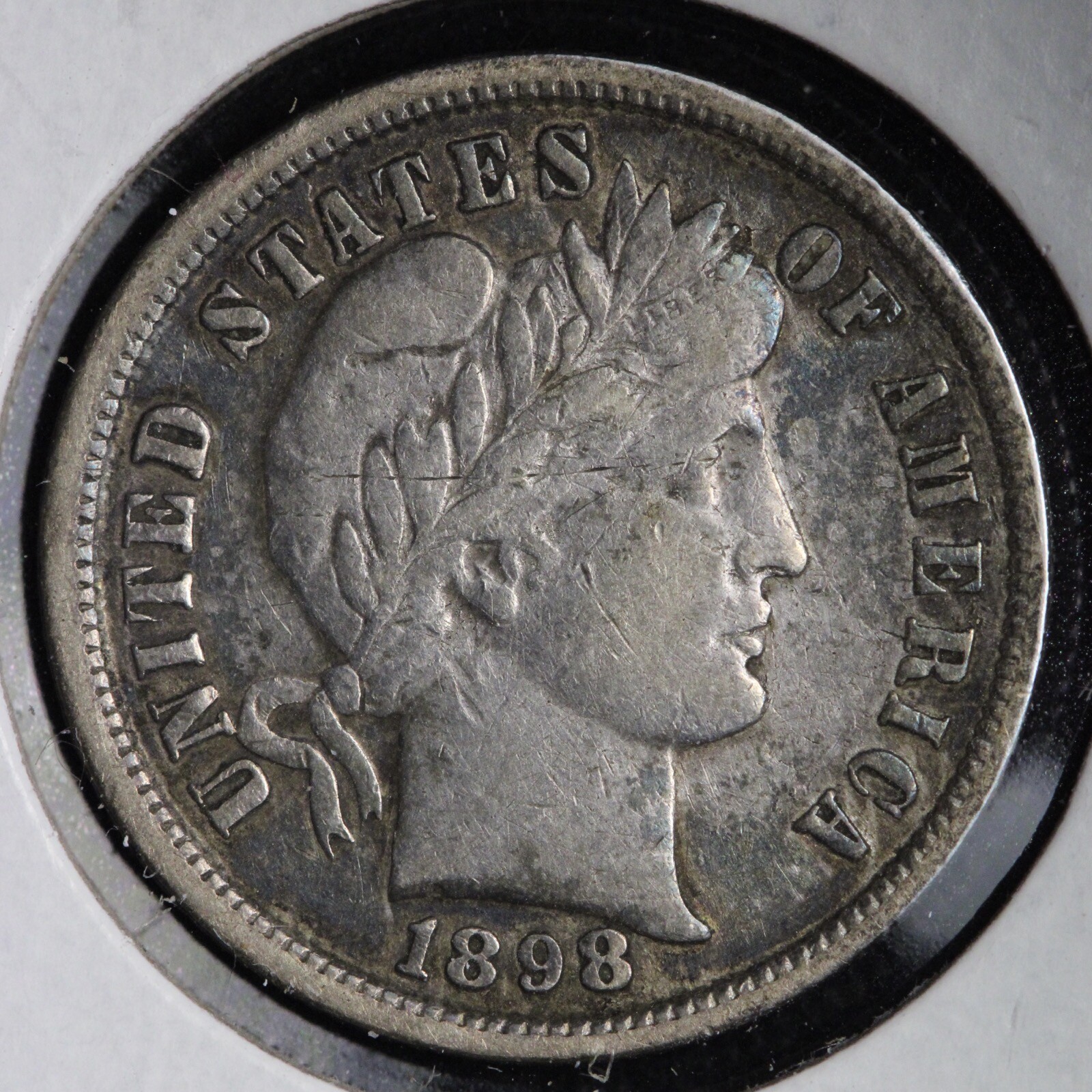 1898 Barber Silver Dime CHOICE XF E515 ACM