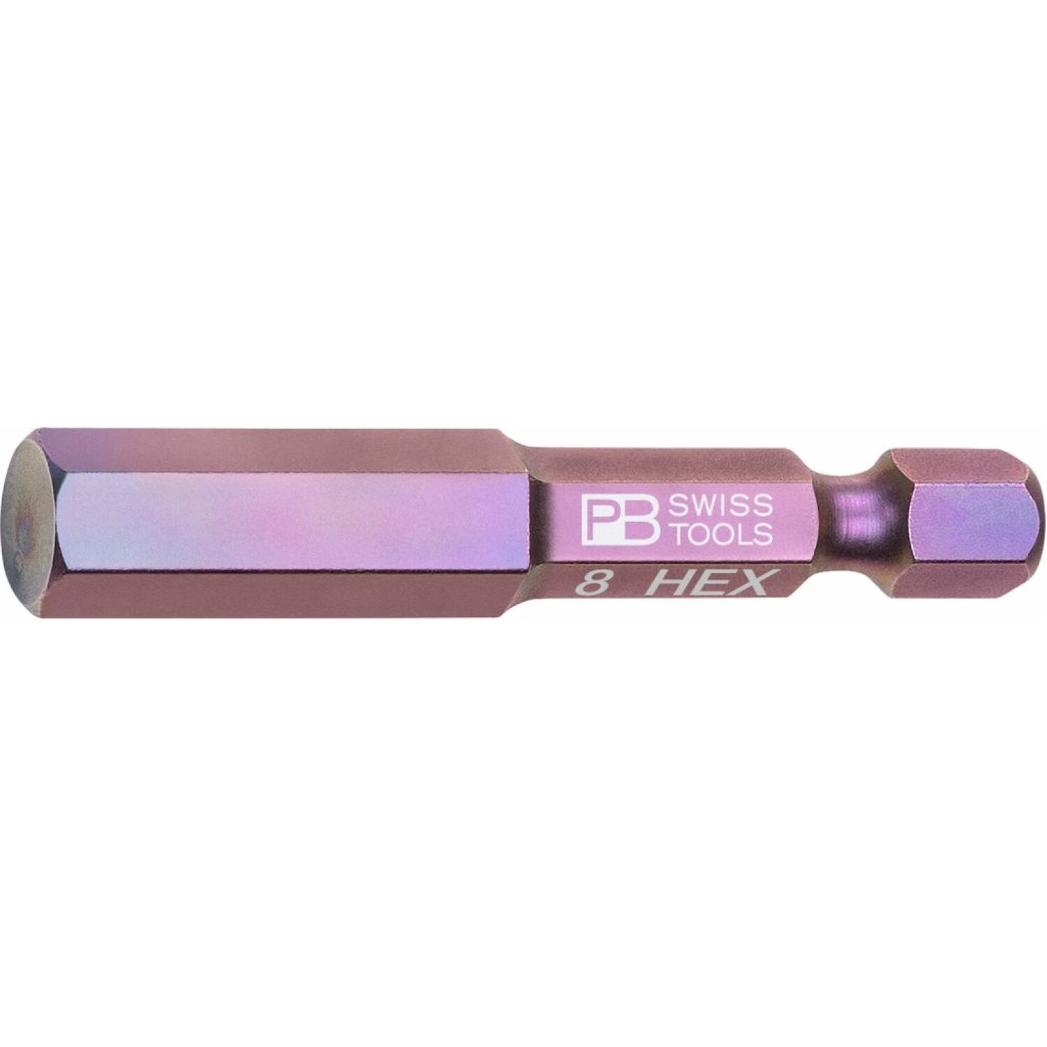 PB Swiss Tools PB E6.210/8 PrecisionBit for Hex Screws, Hex, 8 mm, 50mm