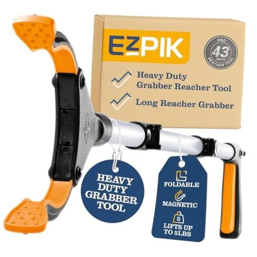 Pro 43" Foldable Grabber Reacher Tool for Seniors - Grabbers for Elderly