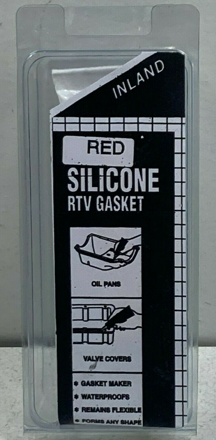 Inland Inc High Temperature Silicone RTV Gasket Sealant/Creator. Red. 2.8 ounce