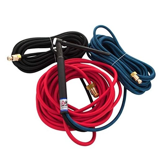 CK Worldwide CK20-25SF 250A 25' 3-Pc Super-Flex TIG Torch, Red, Metal