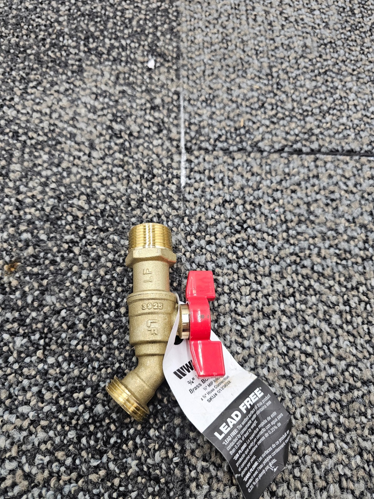 Watts 0123632 LFBD-QT 3/4" MIP x 3/4" Hose Boiler Drain Valve - Lead-Free