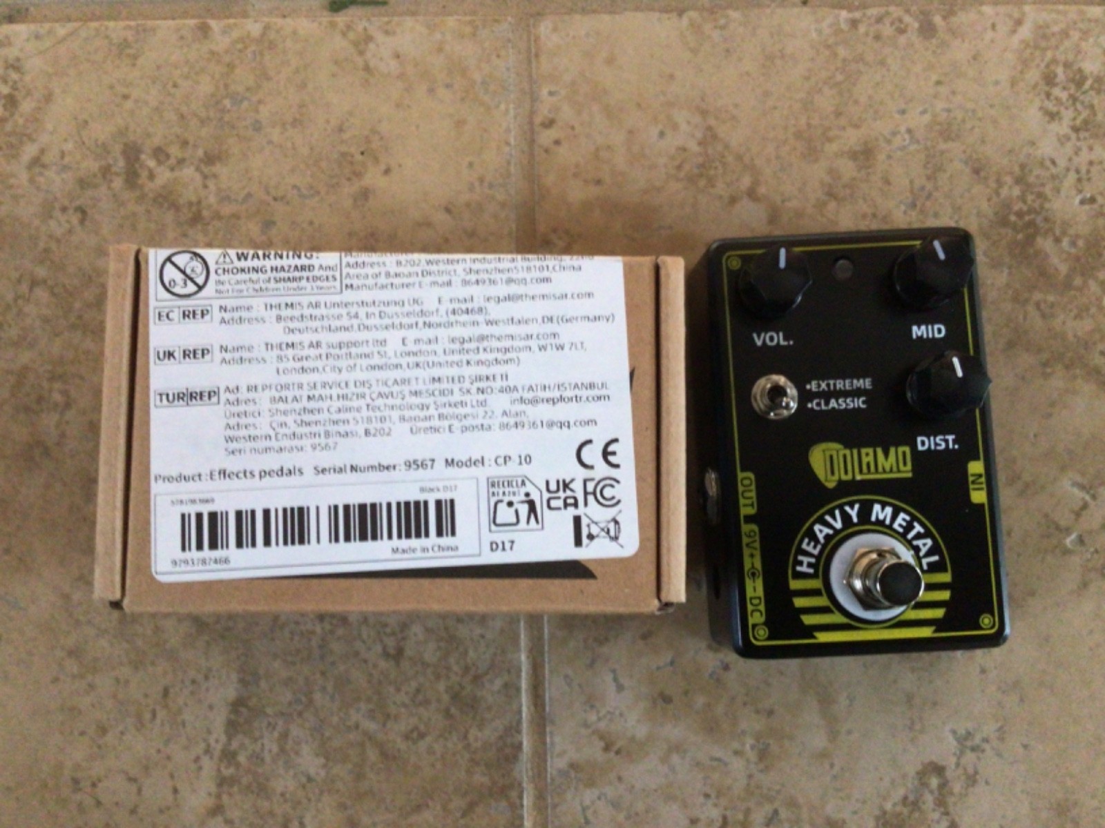 Dolamo D-17 Heavy Metal Distortion Guitar Effects Pedal Tested & Working