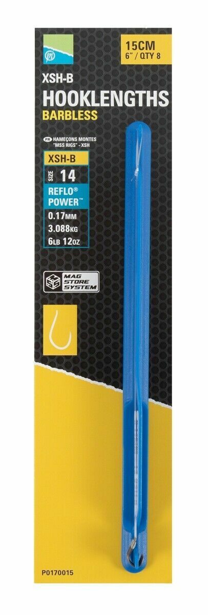 Preston Innovations XSH-B Mag Store 6" Spade End Hooklengths Full Range
