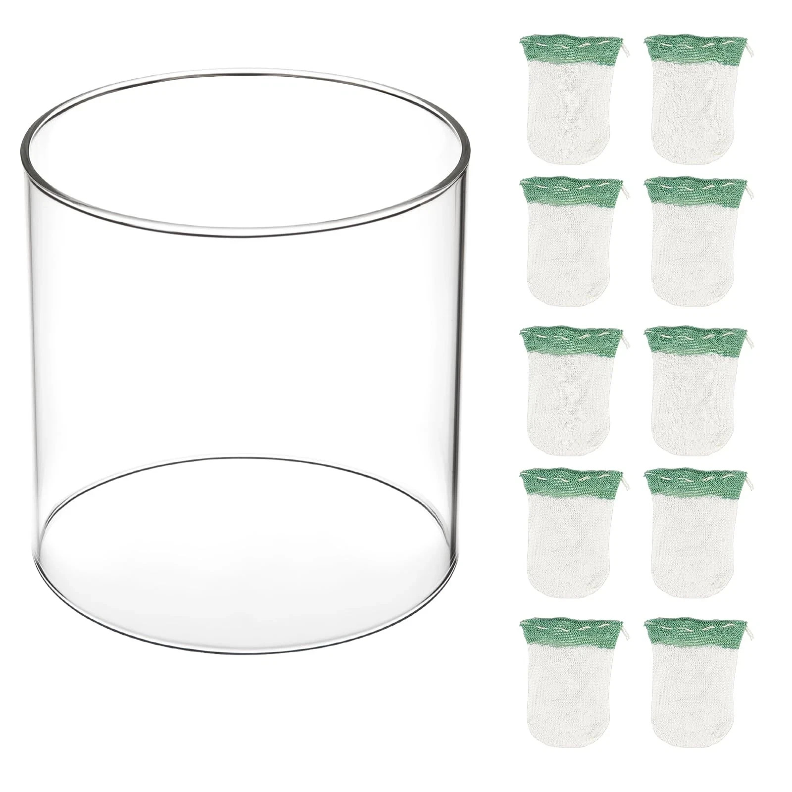 10-Pack Propane Lantern Mantles with Glass Globe: U-Shape & Standard Replacement
