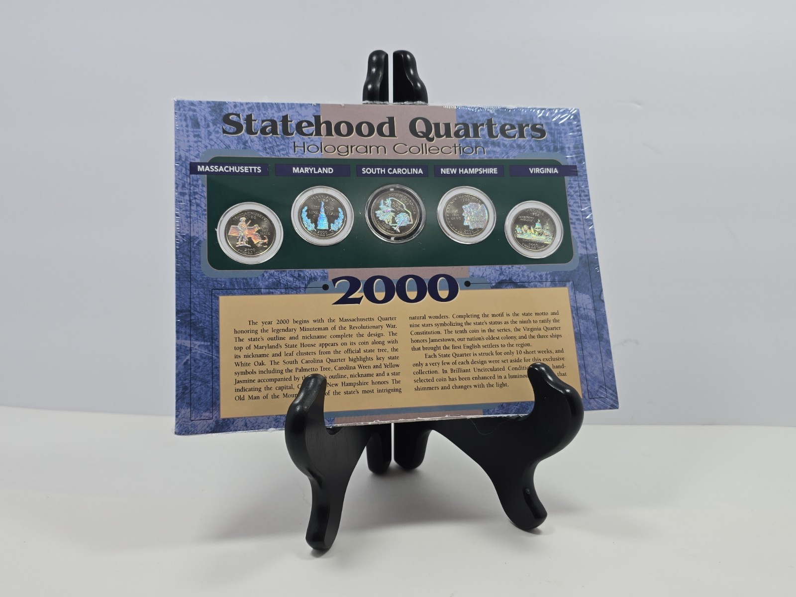 2000 US Statehood Quarters HOLOGRAM (5-Coin Complete Set w/Capsules)