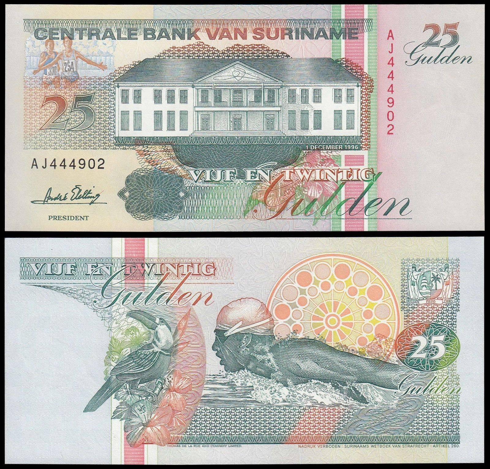 Suriname 25 Gulden, 1996, P-138c, UNC