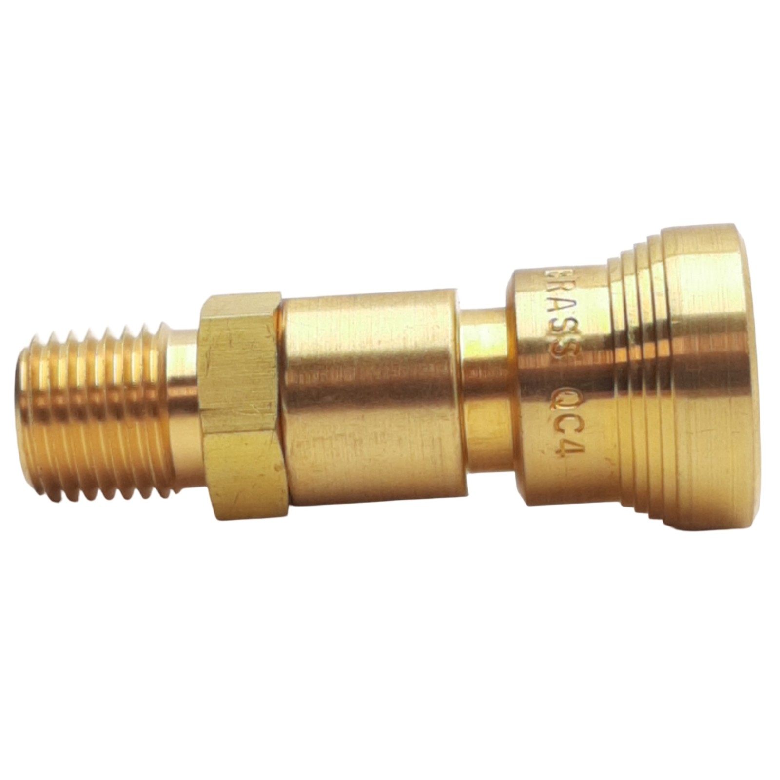 Swagelok B-QC4-B-4PM Brass Instrumentation Quick Connect 1/4" NPT, 2.16in Length