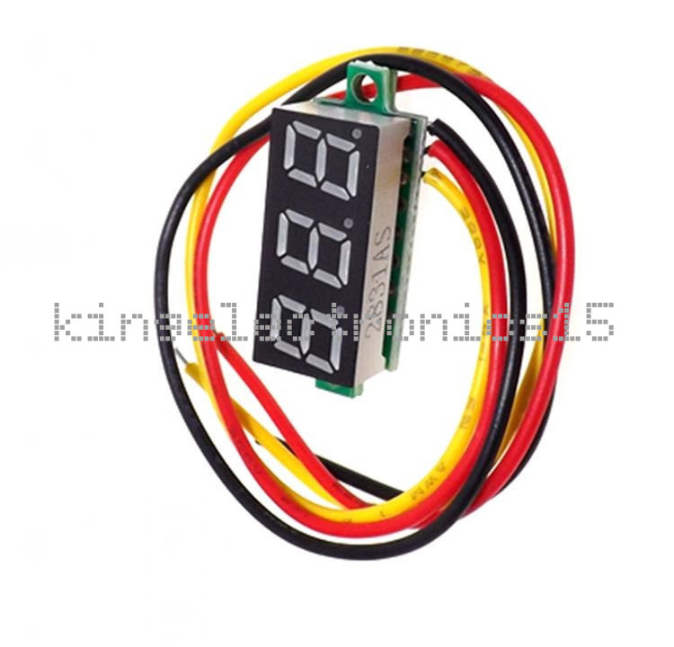 0.28" DC 0-100V / 2.5-30V 2/3-Wire Voltmeter LED Display Voltage Panel Meter K9