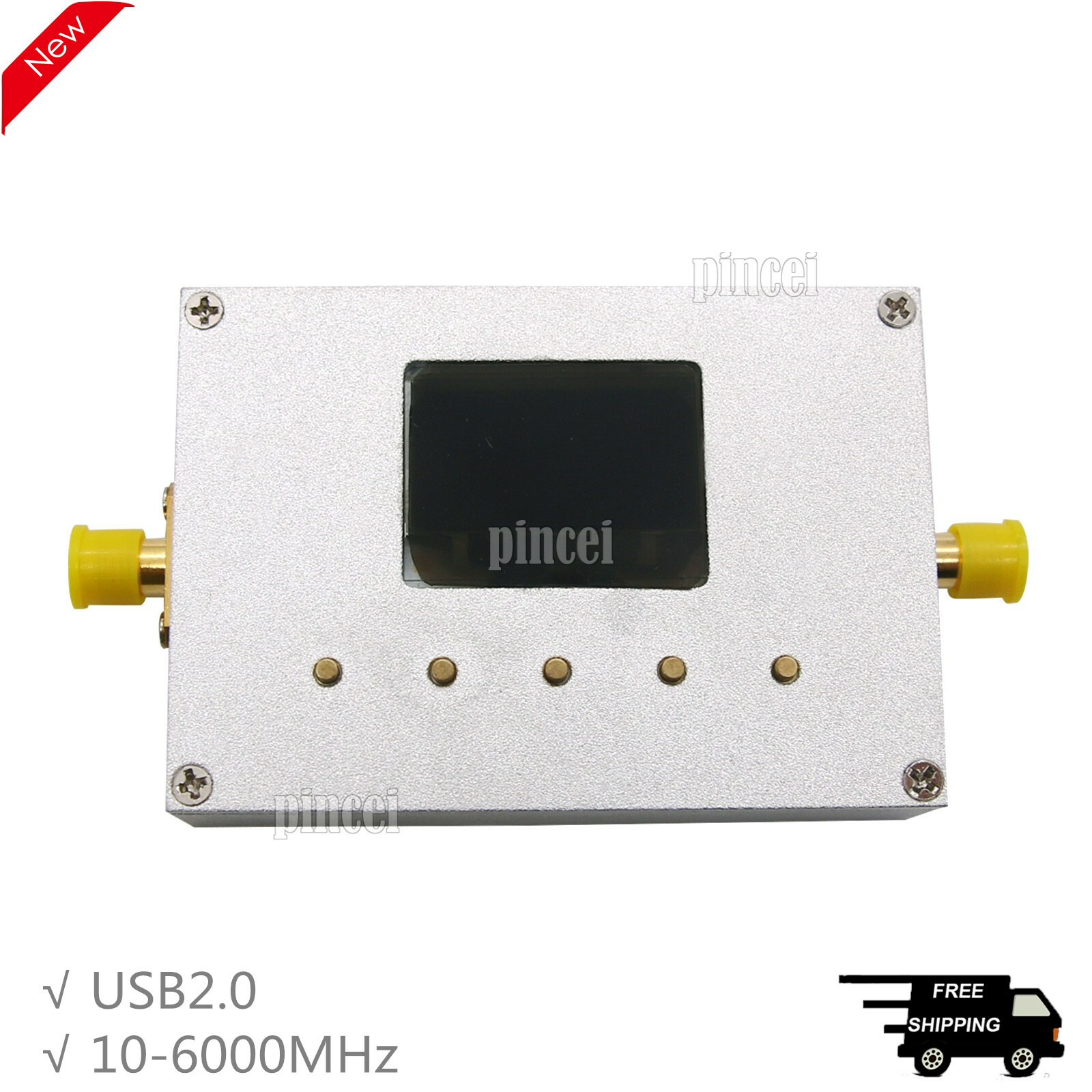 10-6000MHz RF Spectrum Analyzer Signal Source Power Meter f/Wifi  LTE GSM GPRS