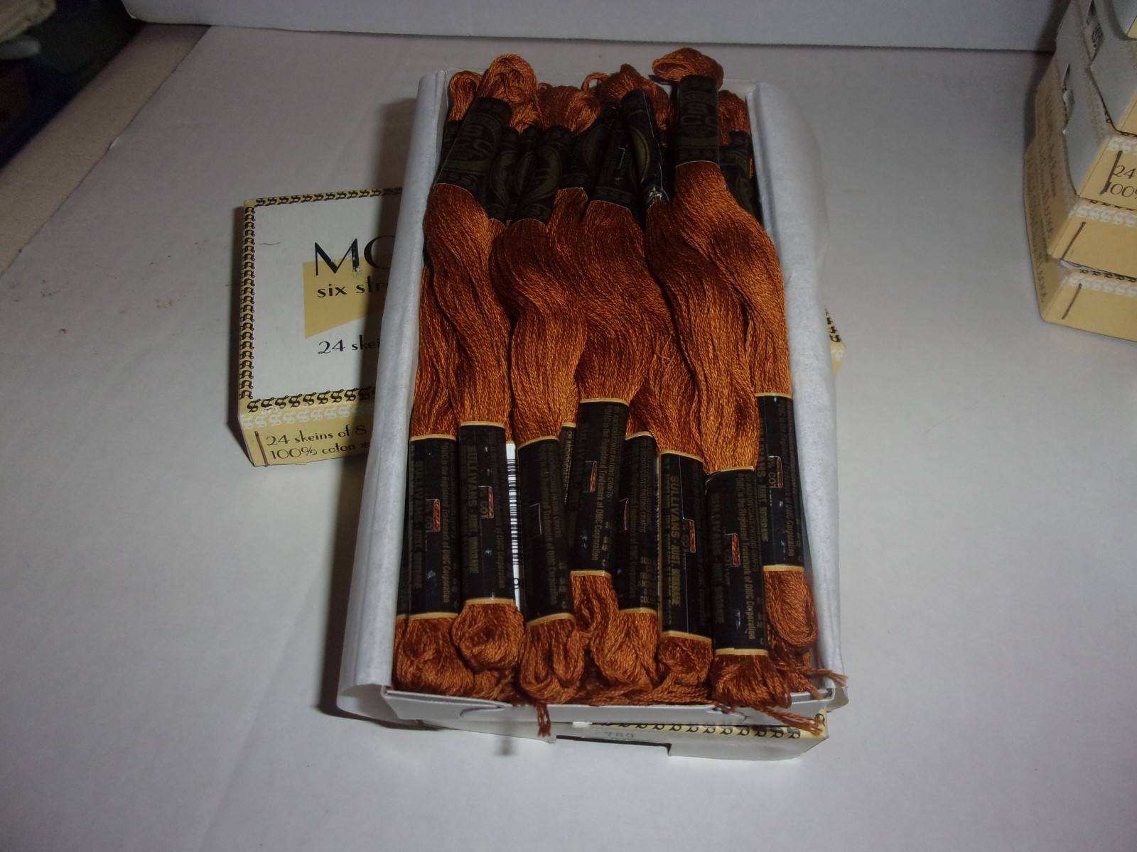 24 SKS MOULINE EMBROIDERY FLOSS NEW  SIX STRAND  8.7 YDS ~VERY DARK TOPAZ