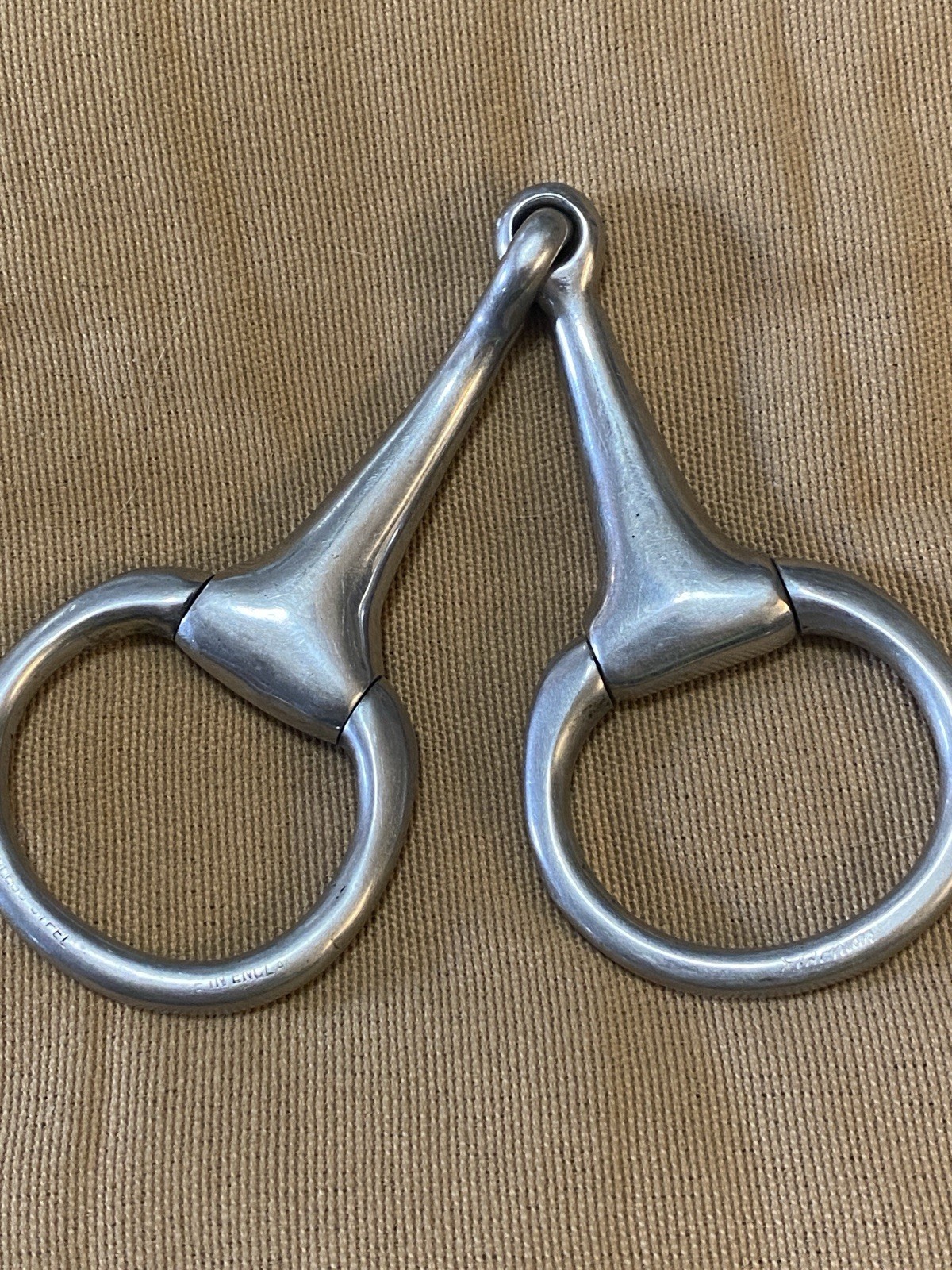 Eldonian Stainless Steel 5" Solid Mouth Eggbutt Single Joint Snaffle Bit