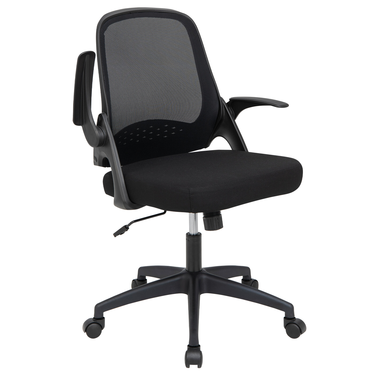 Mesh Office Chair Adjustable Rolling Computer Desk Chair w/Flip-up Armrest Black