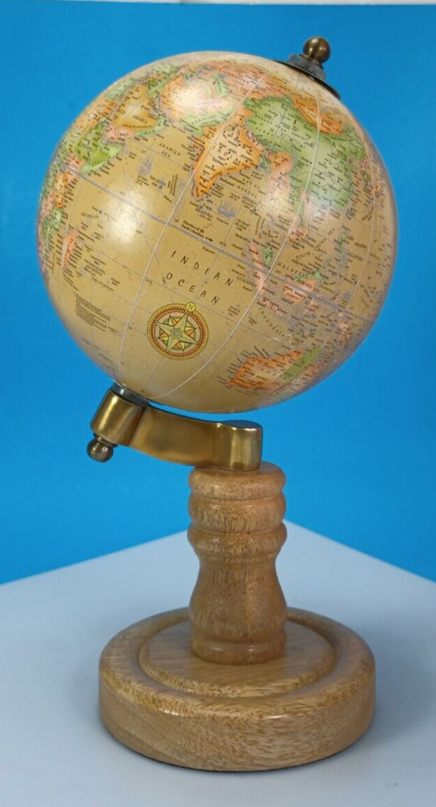 Desk or Shelf 5" Office, Home Globe by Accent Globes Association. 9.5", India.
