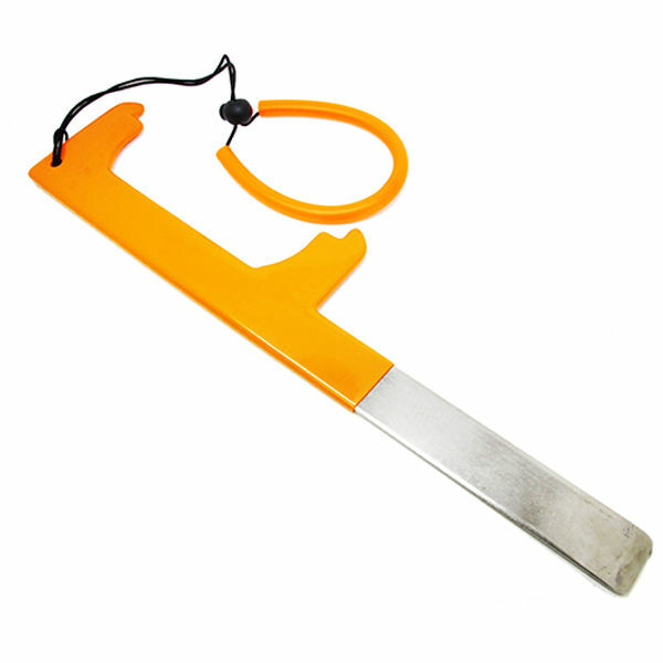 15.5" Stainless Steel Abalone Bar with 7" Gauge & Lanyard