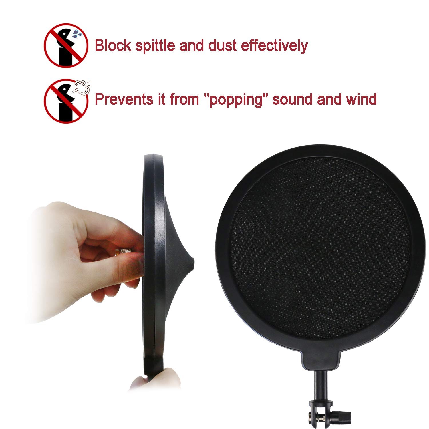 Blue Spark Shock Mount with Pop Filter, Windscreen and Shockmount to Reduce Vibr