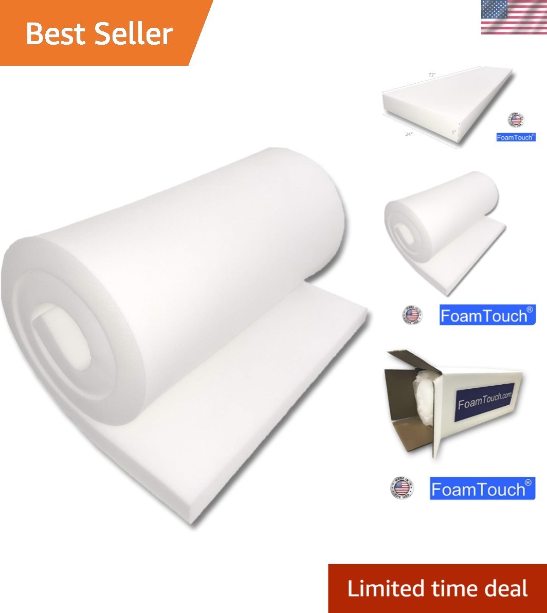 Versatile 1" x 24" x 72" High Density Foam - Perfect for All Upholstery Needs