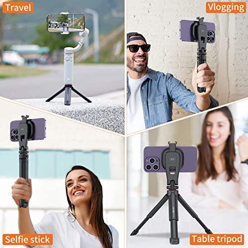 UURIG TP05 Extendable Mini Camera Tripod, Portable Selfie Stick Handle Grip