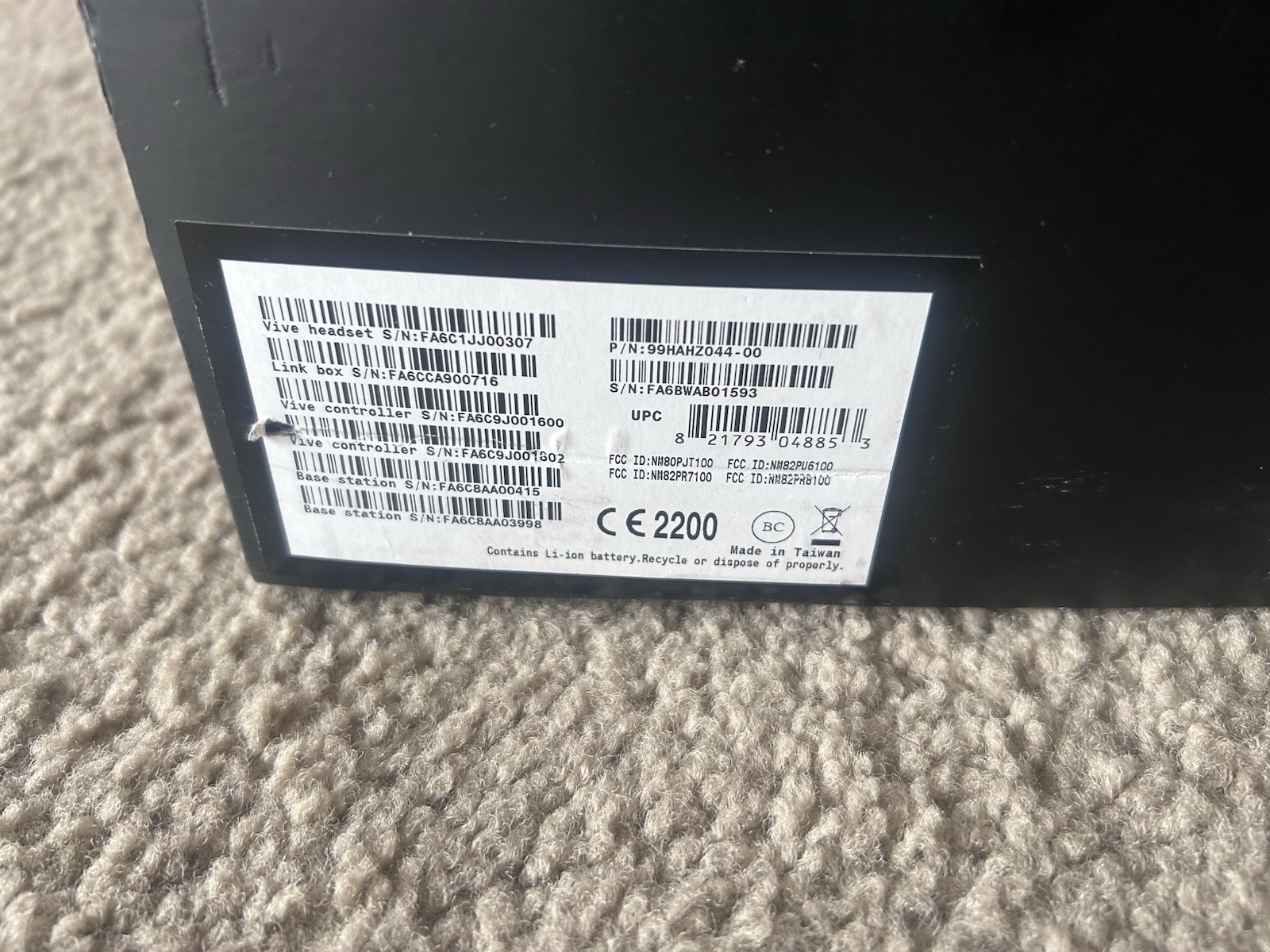 HTC Vive VR Headset Set