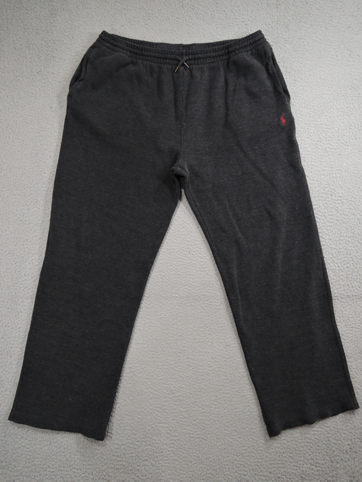Polo Ralph Lauren Pants Mens Extra Large Gray Red Pony Lounge Sweatpants