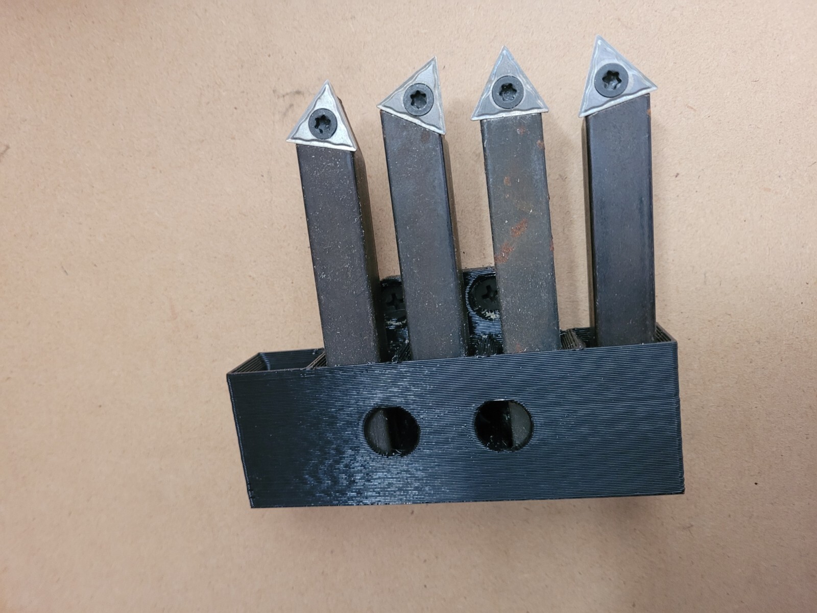 WALL MOUNT FOR 5 pc 1/4" Lathe Indexable Carbide+ Turning Tooling Bit Holder Set
